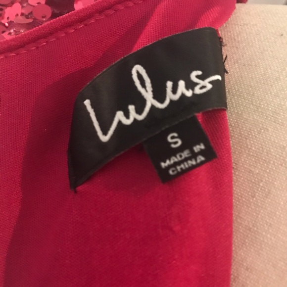Lulus hot pink sequins dress Small - Picture 5 of 7